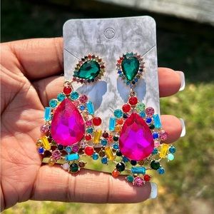 Rhinestone Drop Earrings
